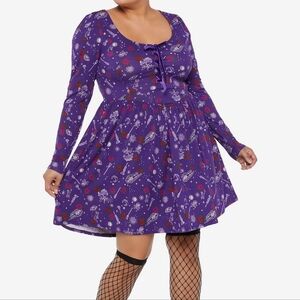 Her Universe Disney Hocus Pocus Icon Lace-Up Dress- Size XL